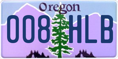 OR license plate 008HLB