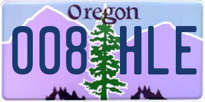 OR license plate 008HLE
