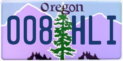 OR license plate 008HLI