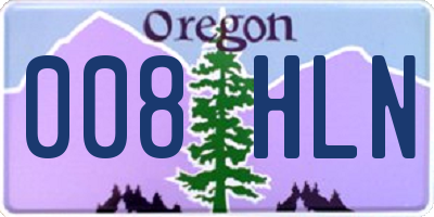 OR license plate 008HLN