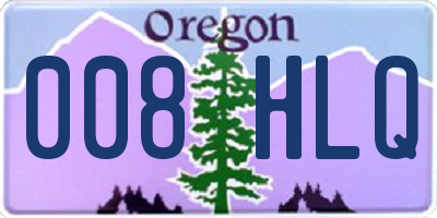 OR license plate 008HLQ