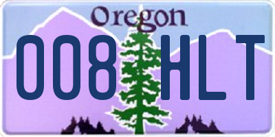 OR license plate 008HLT