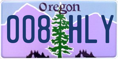 OR license plate 008HLY