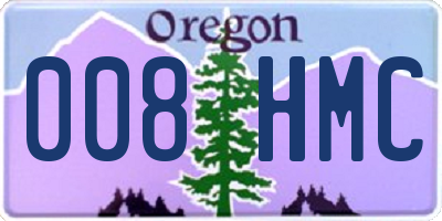 OR license plate 008HMC