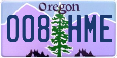 OR license plate 008HME