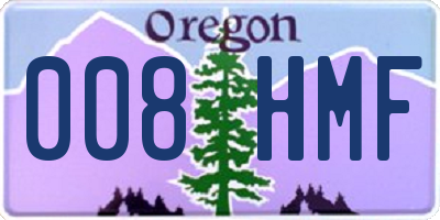 OR license plate 008HMF