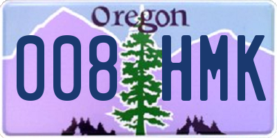 OR license plate 008HMK