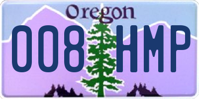 OR license plate 008HMP