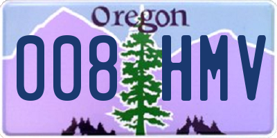 OR license plate 008HMV