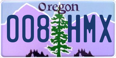 OR license plate 008HMX