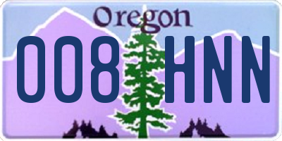 OR license plate 008HNN