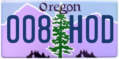OR license plate 008HOD