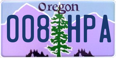 OR license plate 008HPA