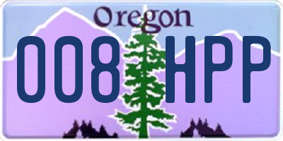 OR license plate 008HPP