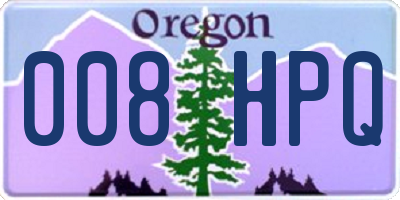 OR license plate 008HPQ