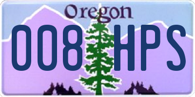 OR license plate 008HPS