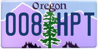 OR license plate 008HPT