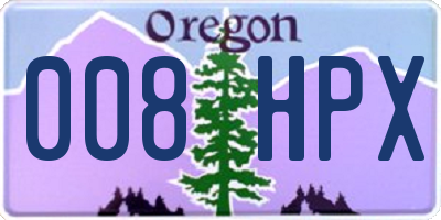 OR license plate 008HPX