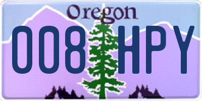 OR license plate 008HPY