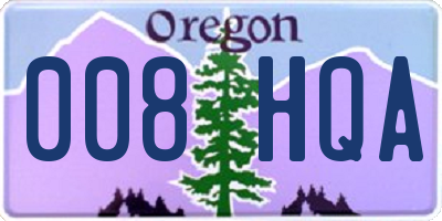 OR license plate 008HQA