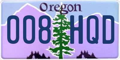 OR license plate 008HQD