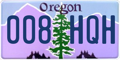 OR license plate 008HQH