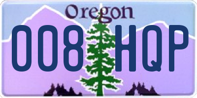 OR license plate 008HQP