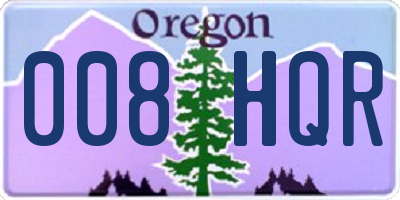 OR license plate 008HQR