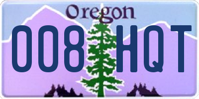 OR license plate 008HQT