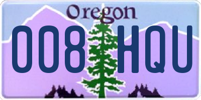 OR license plate 008HQU
