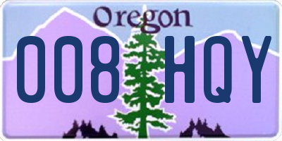 OR license plate 008HQY