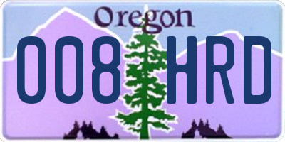 OR license plate 008HRD