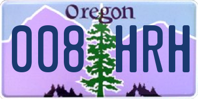 OR license plate 008HRH