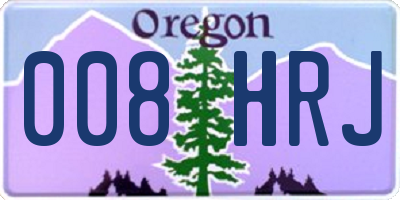 OR license plate 008HRJ