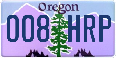 OR license plate 008HRP