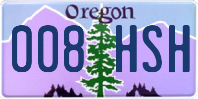 OR license plate 008HSH