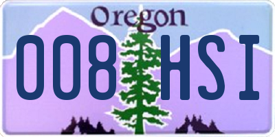 OR license plate 008HSI