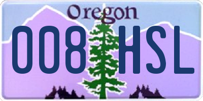 OR license plate 008HSL