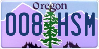 OR license plate 008HSM