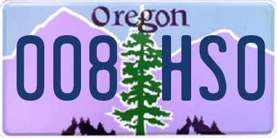 OR license plate 008HSO