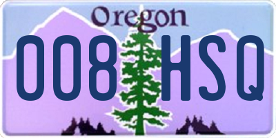 OR license plate 008HSQ