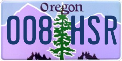 OR license plate 008HSR