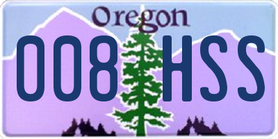 OR license plate 008HSS