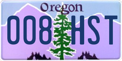 OR license plate 008HST