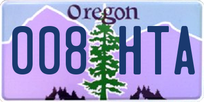 OR license plate 008HTA