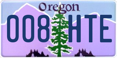 OR license plate 008HTE