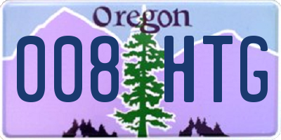 OR license plate 008HTG