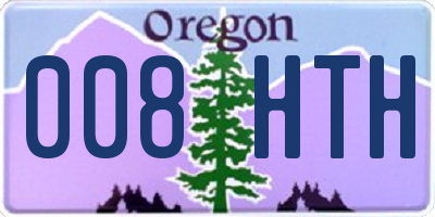 OR license plate 008HTH