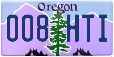 OR license plate 008HTI