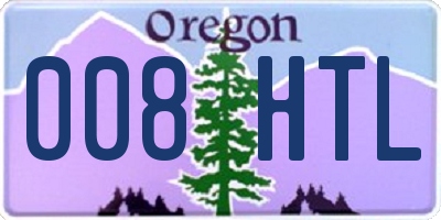 OR license plate 008HTL